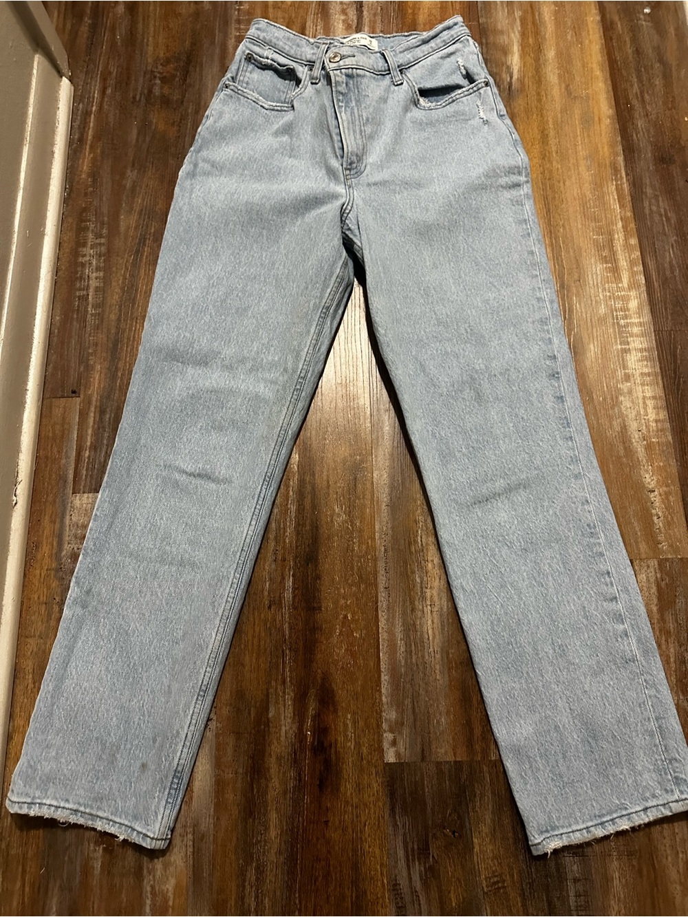 Abercrombie & fitch ultra high rise straight leg jeans